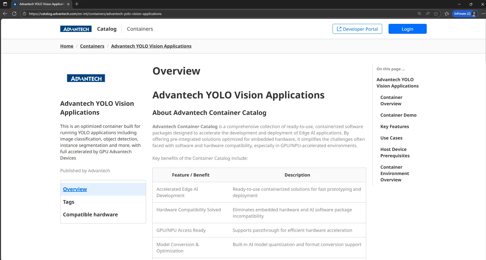 WEDA Catalog Container