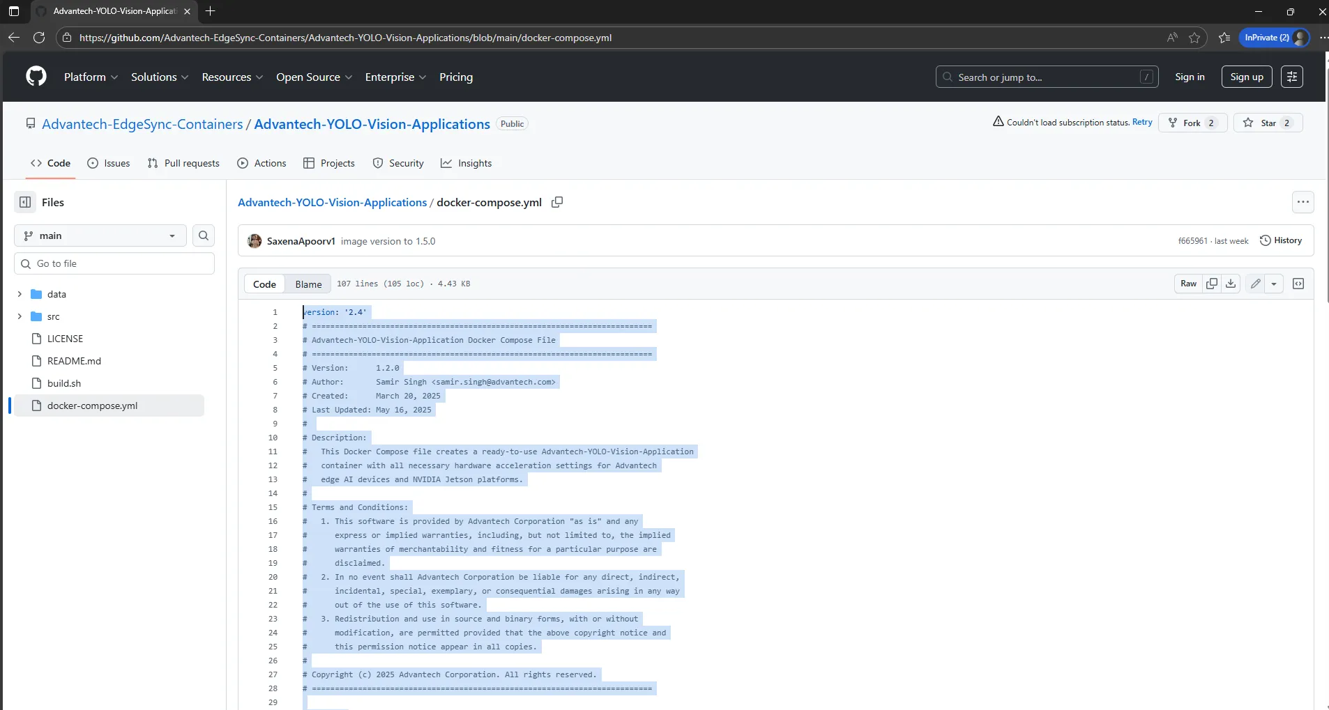 WEDA docker-compose.yml