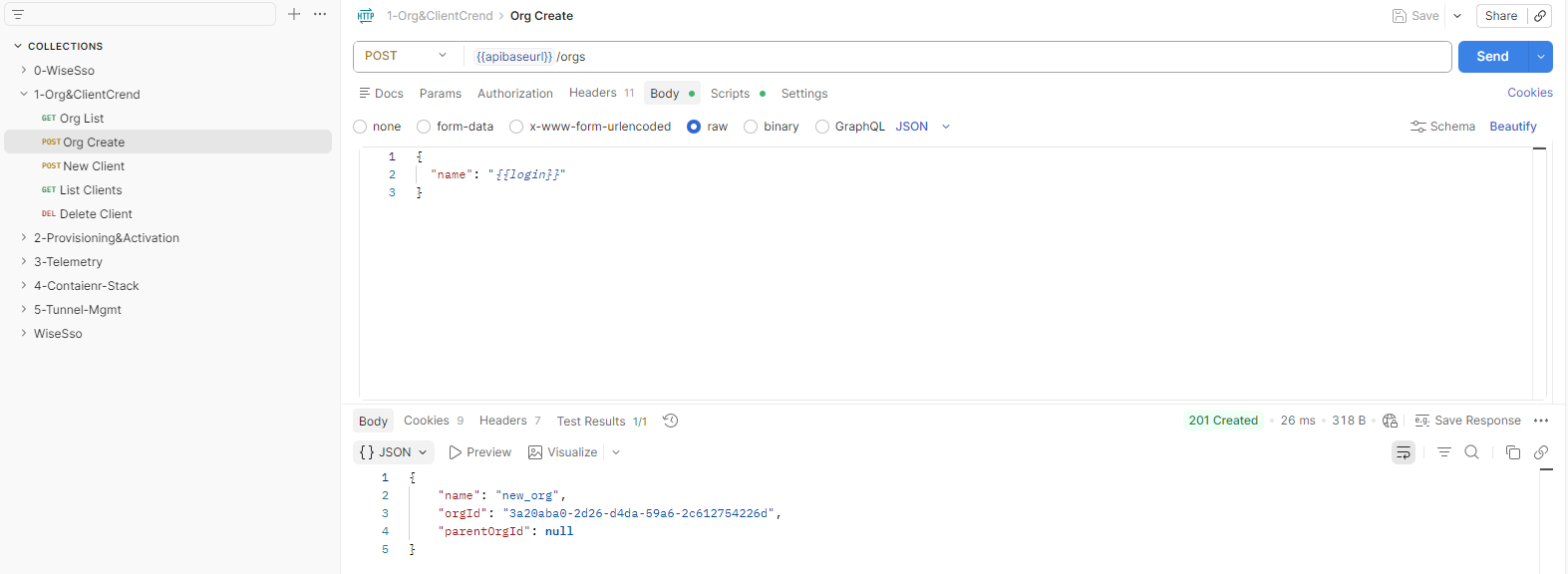 postman org create